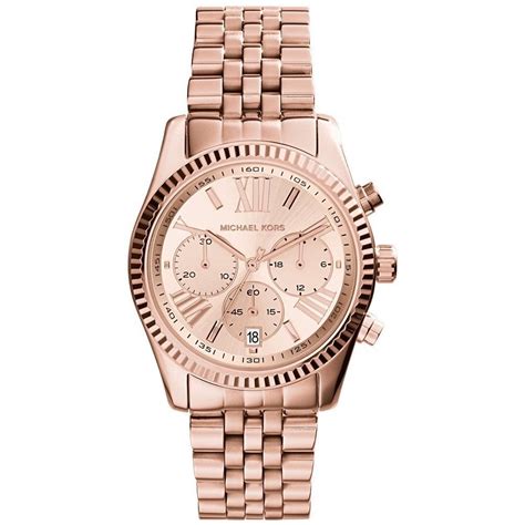 michael kors female rose gold watch|More.